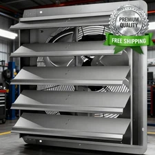 20"Wall Mounted Aluminum Alloy Shutter Exhaust Fan 3368CFM 1200RPM for Attic,Pla