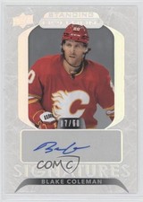 2021-22 Upper Deck Ovation Standing Signatures 37/50 Blake Coleman Auto 11uw