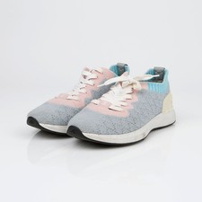 CHANEL CC Logo Knit Sneakers 37.5 151242068