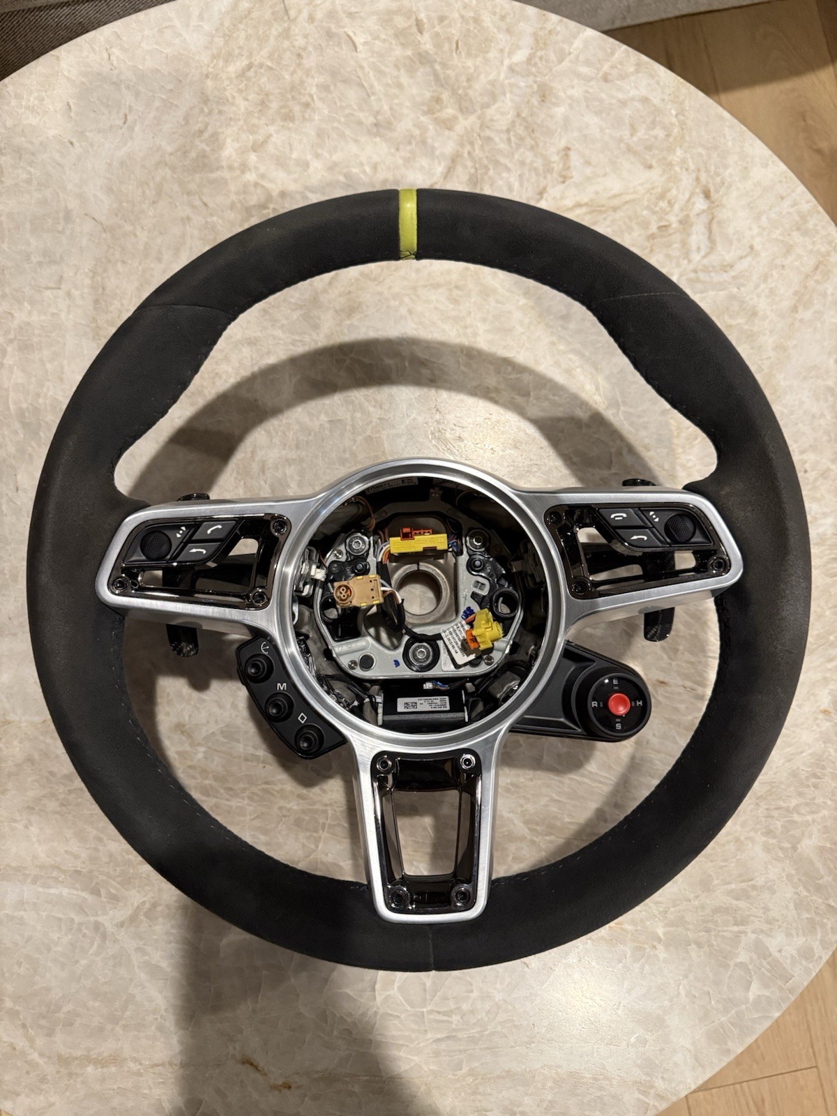 Porsche 918 Spyder Alcantara Steering Wheel With Carbon Fiber Pedal Shifting ￼