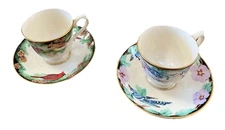 VINTAGE LENOX BIRD OF AMERICA BLUE JAY & CARDINAL 1993 TEA CUP SAUCER SETS