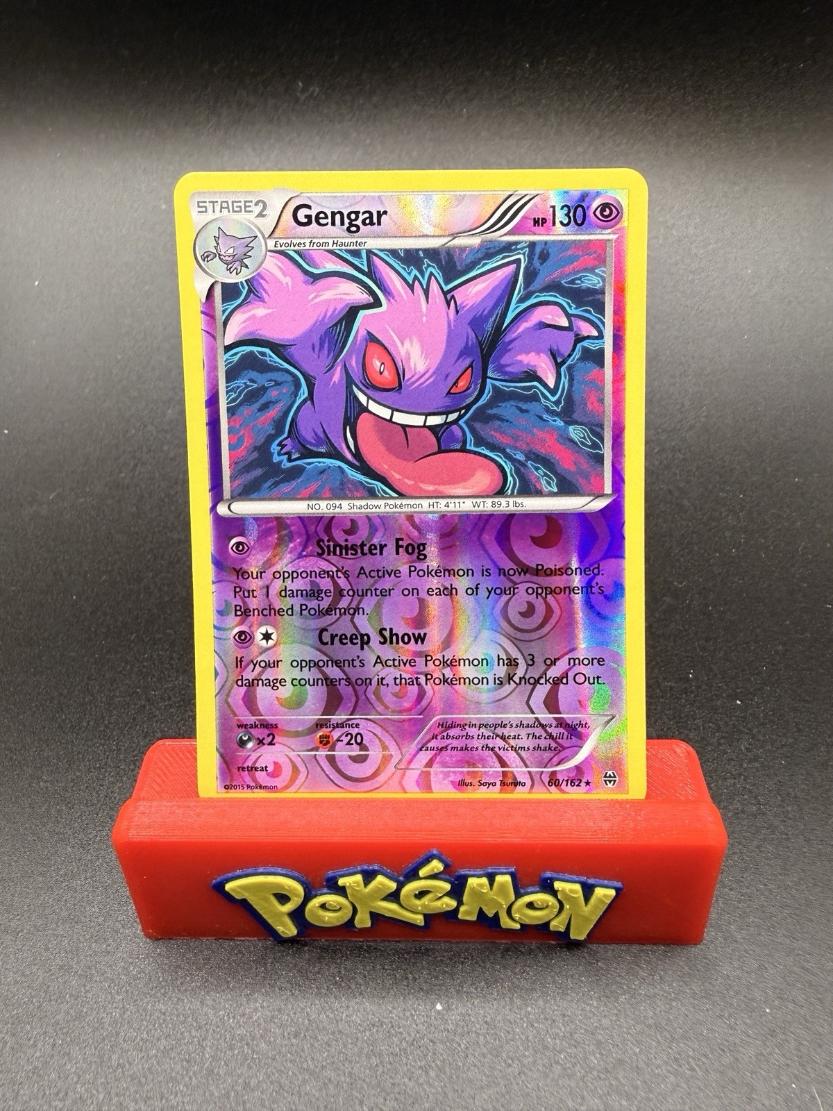 Gengar - 60/162 - Pokemon Breakthrough XY Reverse Holo Rare Card NM