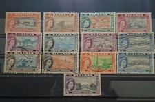 GH670 - Bahamas 1954 'QEII Definitives' Part Set 13 of 17 to £1, Used SG201/216