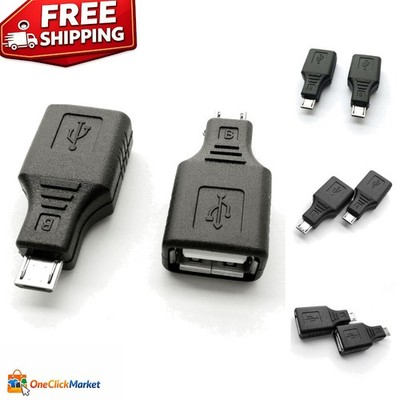 High-Speed Micro USB OTG Adapter 2 Pack - Connect USB Devices to Mobile Devices