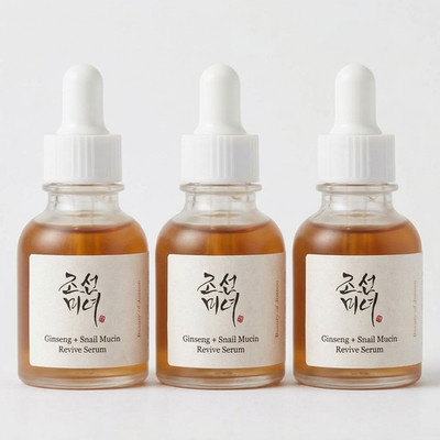 [3-PACK] Beauty of Joseon Revive Snail Mucin Ginseng Serum,30ml(Exp04/11/27)