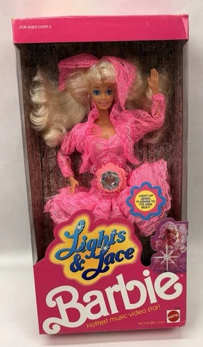 Vintage 1990 Lights & Lace Barbie Doll #9725 MIB