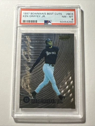 Ken Griffey Jr. 1997 Bowman's Best Best Cuts Insert #BC6 PSA 8 NM-MT Mariners