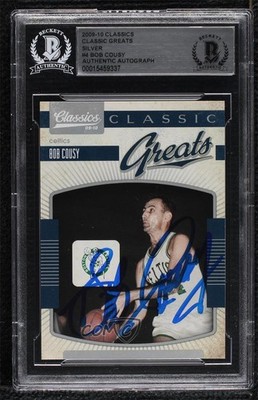 BAS 2009 Classics Classic Greats Silver /250 Bob Cousy #4 BGS Authentic HOF ow6