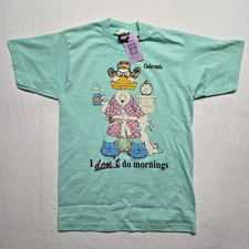 Vintage Colorado Shirt Mens Medium I Don't Do Mornings Graphic Made USA 90s