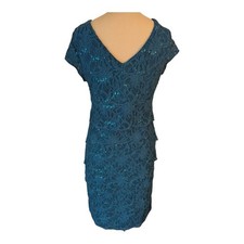 Scarlett Nite Dark Green Lace Sparkly Mini Dress Sz 8 Wedding Guest HOCO Holiday