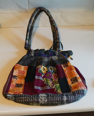 HANDMADE FLORAL DESIGN WOMEN'S MULTICOLOR HANDBAG ORIGINAL UNBRANDED FLOWERS
