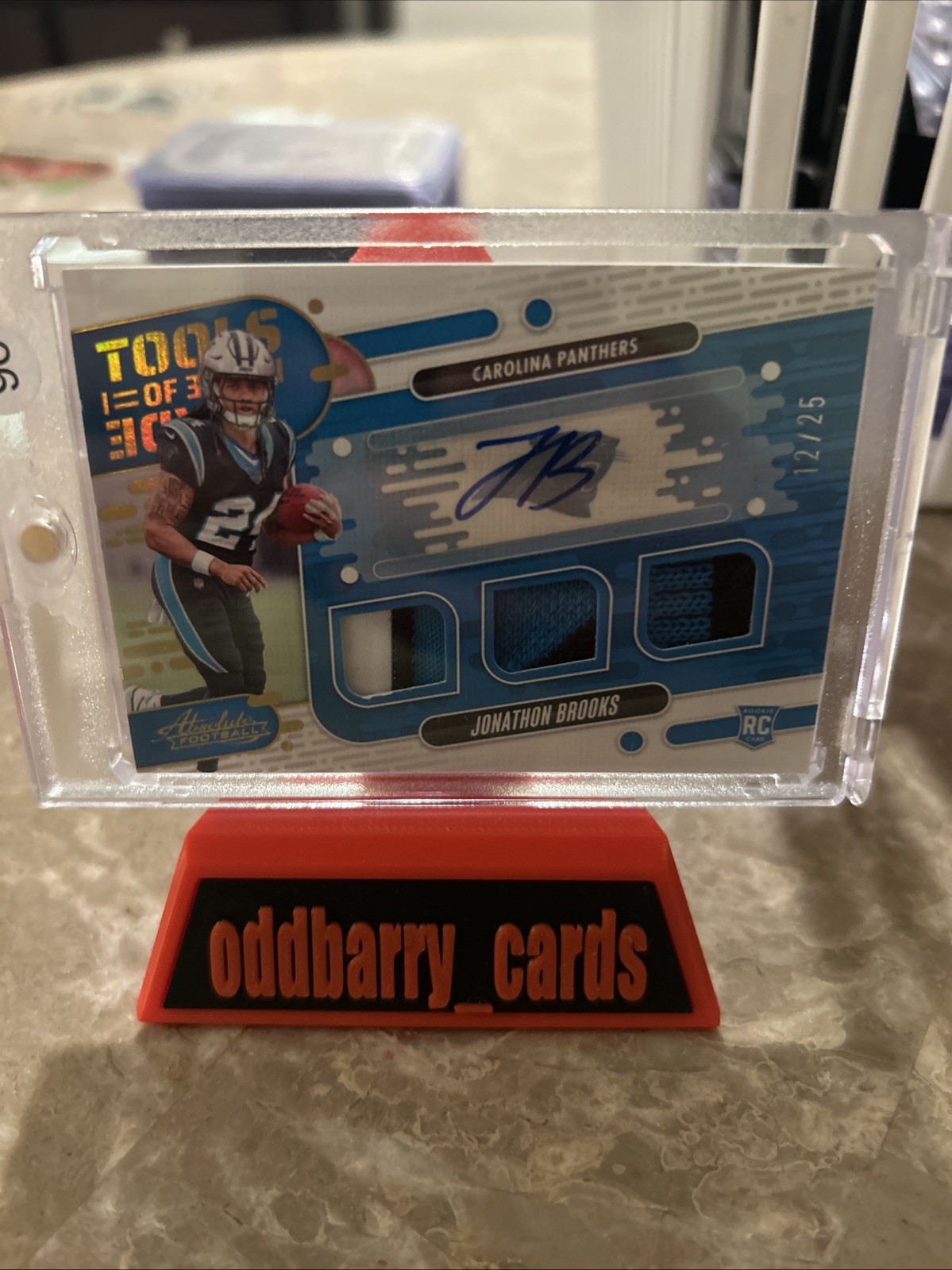 Jonathon Brooks Panini Absolute Tools of the Trade Triple Relics #TOTTJBS Autograph