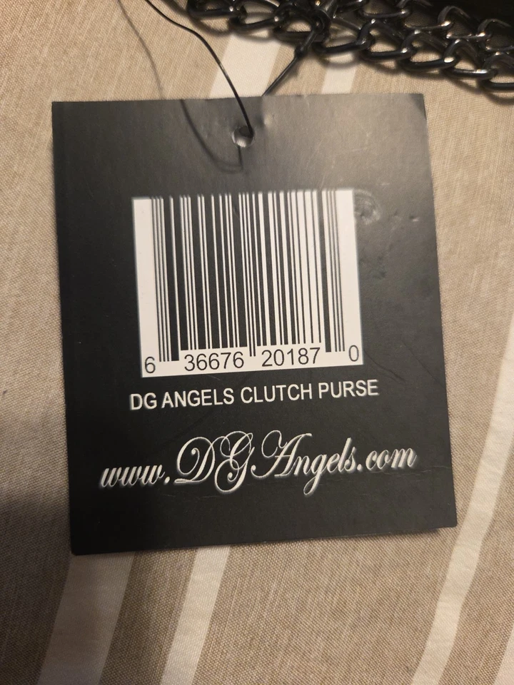 DG Angels Ride Or Die Clutch Purse Metal Chain #R1 - Image 3 of 4