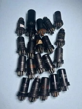 Metal Vacuum Tubes Lot Of 20 Some Look New, Most Look Old, Not Tested