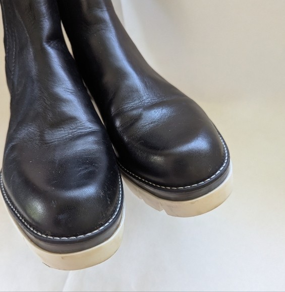 SAOLA Stivali Chelsea Anthropologie X Bernardo Sutton suola a strappo pelle donna 9