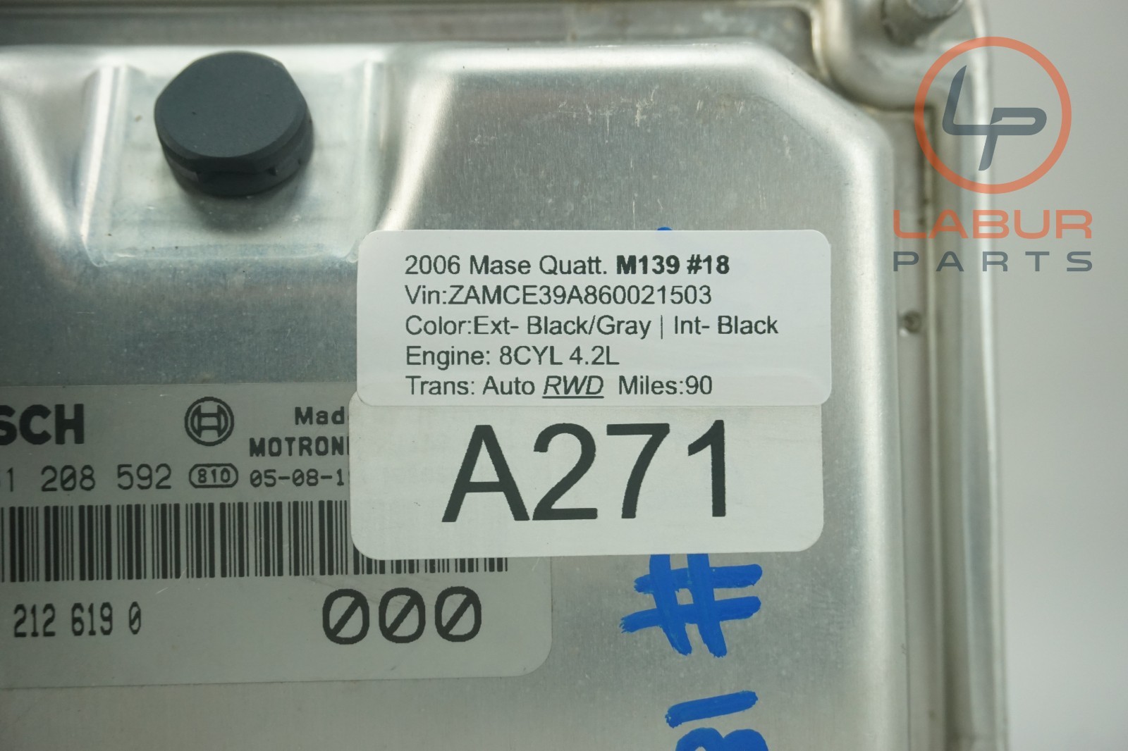 M139 05-07 Maserati Quattroporte BOSCH ECU ECM Engine Control Module Unit A271