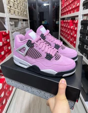 Nike Air Jordan 4 Retro "Orchid" Men's Women's Mid-Top Basketball Running Shoes