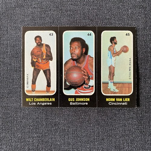 1971-72 Topps Sticker #43 / 44 / 45 Wilt Chamberlain / Johnson / Van Lier