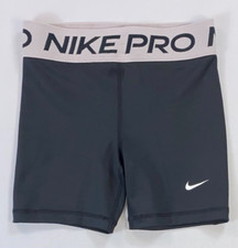 Girl's Nike Pro FB1081-012 Dri-FIT 5" Compression Shorts Black Size Medium