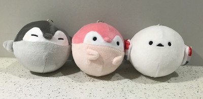 3 x Koupen Chan Stress Ball Plüsch Schlüsselanhänger Spielzeug - je 8 cm groß