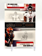 2021 Panini Contenders - Round Numbers Ja'Marr Chase, Kyle Pitts #RN-KPI (RC)