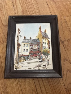 Vintage THE TURK S HEAD Alston Cumbria British Pub Art England Inn Framed Bar