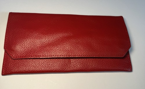 OUR TRIBE red leather wallet