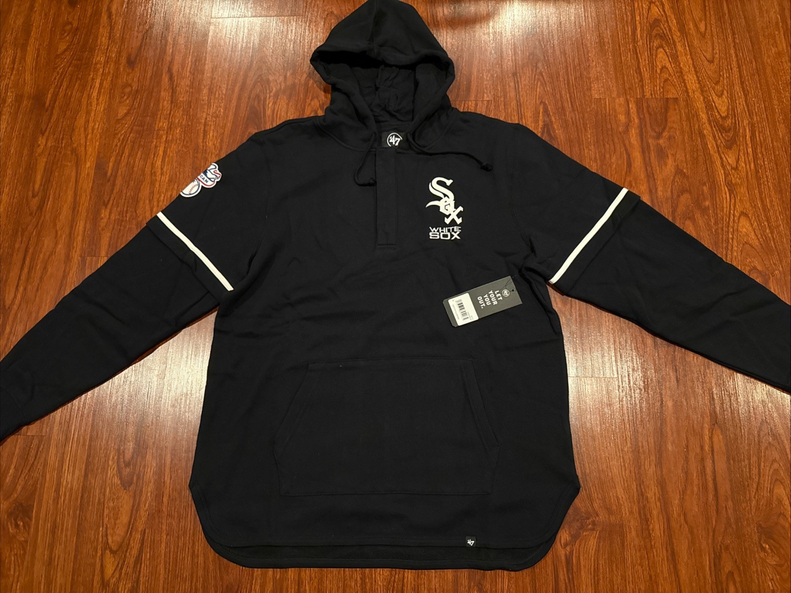 ‘47 Men’s Chicago White Sox Shortstop Hoodie Sweatshirt Jersey Extra Large XL