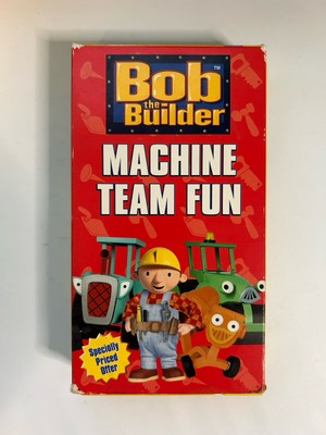 Bob the Builder Machine Team Fun VHS Tape 2004 Kids Cartoon Classic Yellow Tape