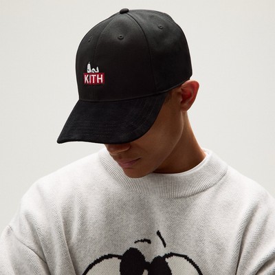 Kith for Peanuts 75 Black Twill Aaron Classic Cap With Suede Brim