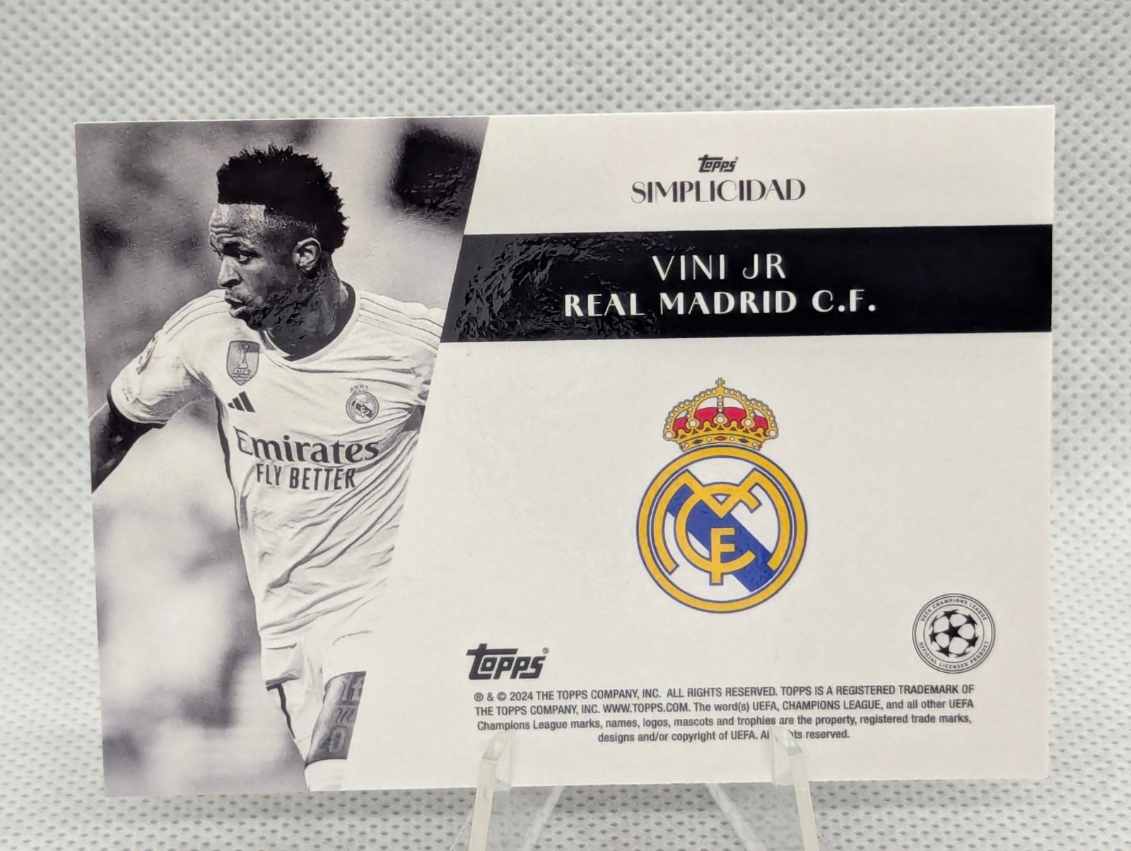 Vini Jr. Card - Topps Simplicidad 2024 Real Madrid Brazil Vinicius view 2