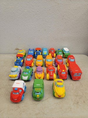 Hasbro Tonka Lil Chuck Friends Lot 22 Firetruck Bulldozer Race Cars Truck Rubber