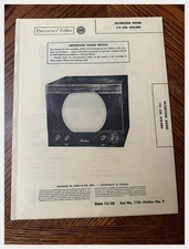 1950 Silvertone 112 TV Receiver Photofact Service Manual Early Television Tech