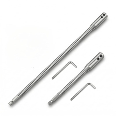 4pc Drill Bit Extension Set 6'' 12'' Long Reach Spade Bit Extender 1/4'' Hex Shank