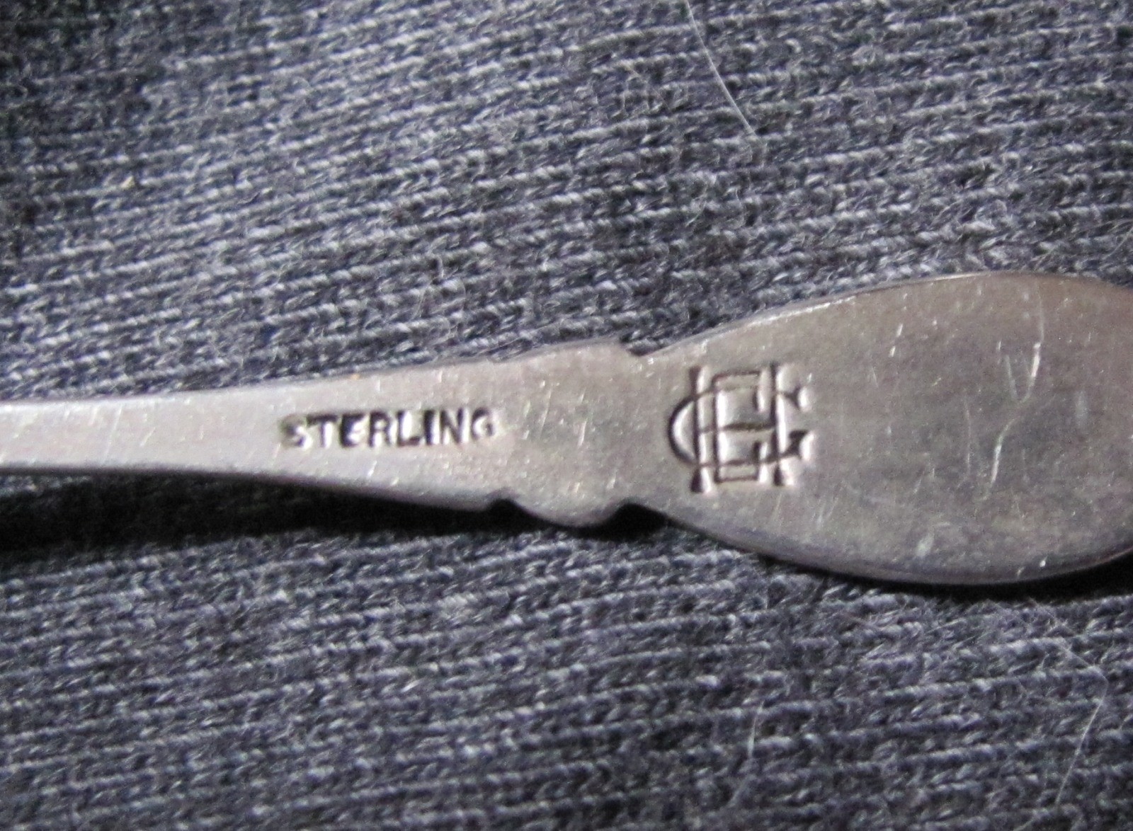 Early Boston MA Sterling Souvenir Demitasse Spoon G E Homer