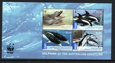 Australia 2009 WWF Dolphins Mini Sheet Unmounted Mint.