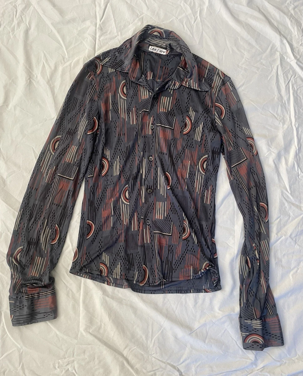 Long Sleeve Button-Front Vintage Casual Shirts for Men for sale - eBay