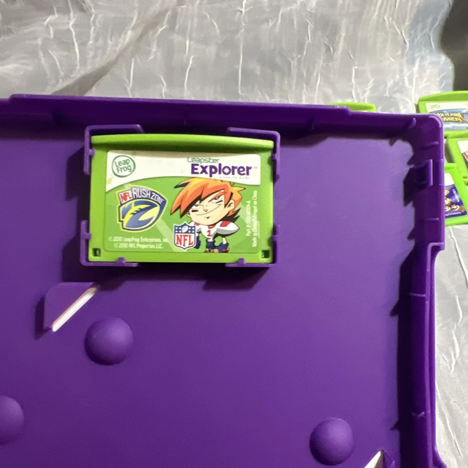 (8) LeapFrog Leapster Explorer Game Toy Story 3, Scooby-Doo, UP, NFL, Cars X-Men - Image 4 of 4