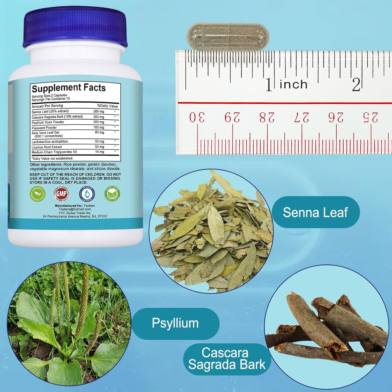 15 Day Cleanse Gut Support 2 Pack | Colon Broom, Detox Supplement with Senna, Ca