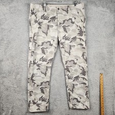 Levis Pants Mens 38x30 Gray Camo Chino Regular Fit Straight Leg Army Western
