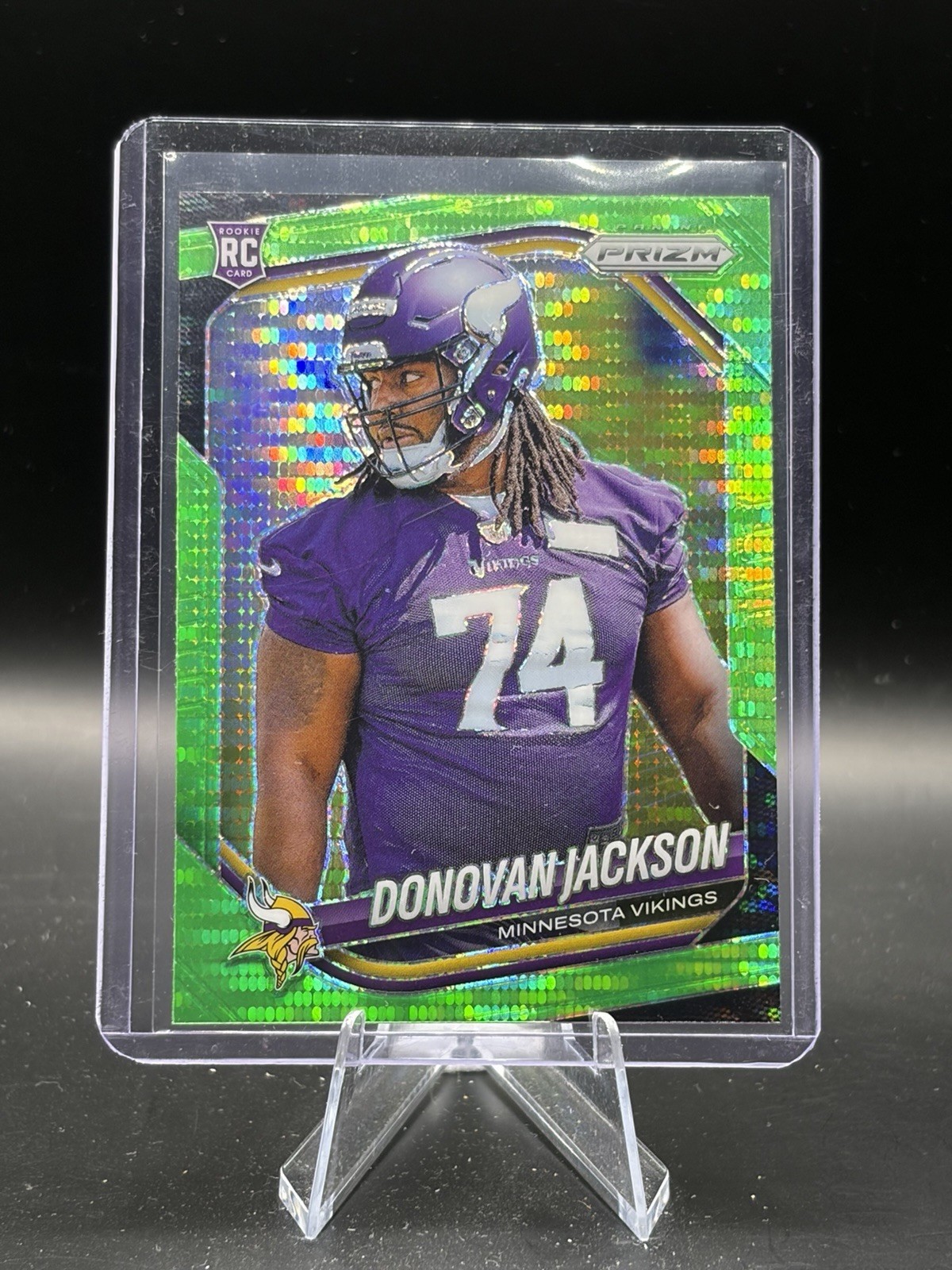 2025 Panini Prizm - Rookies Donovan Jackson #358 Neon Green Pulsar Prizm (RC)