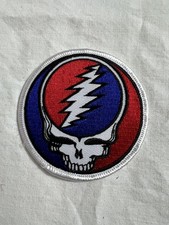 New Grateful Dead Iron On Patch Steal Your Face Classic Red White Blue 3"