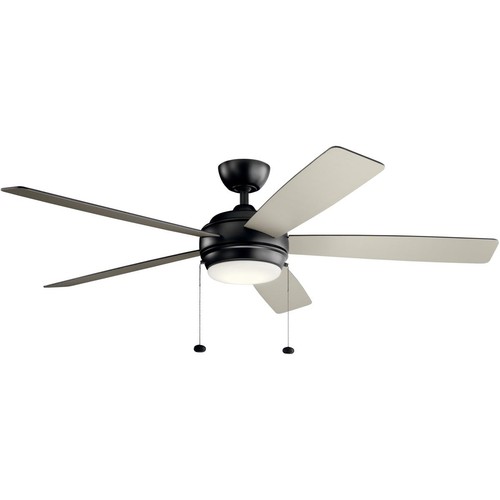 Kichler Lighting 330180SBK Starkk Indoor Ceiling Fan Satin Black - Picture 6 of 11