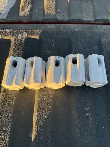 Five Large White Ceramic Insulators