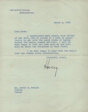 HARRY S TRUMAN - TYPED LETTER SIGNED 03/04/1950