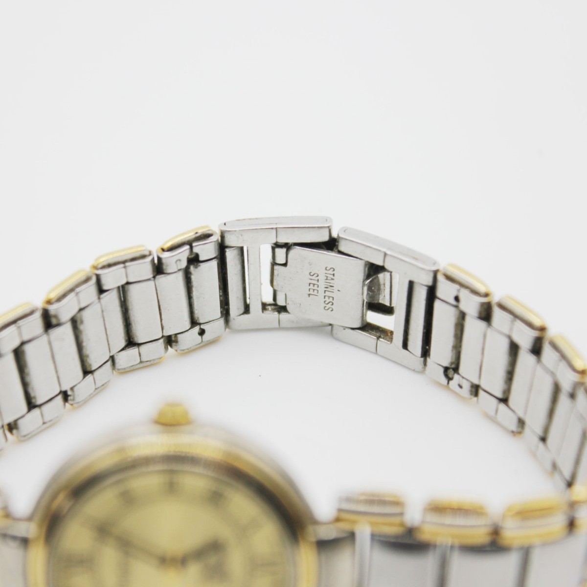 Burberrys Watch 8000 Roman Quartz 18k Gold Plated St.steel T4114