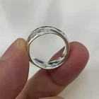 Three Hammered RussianRing Solid 925 Sterling Silver Gift Handmade Ring All Size