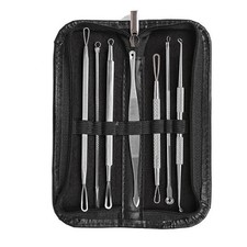 7Pcs POP Blackhead Pimple Blemish Comedone Acne Extractor Remover Tool Set Kit
