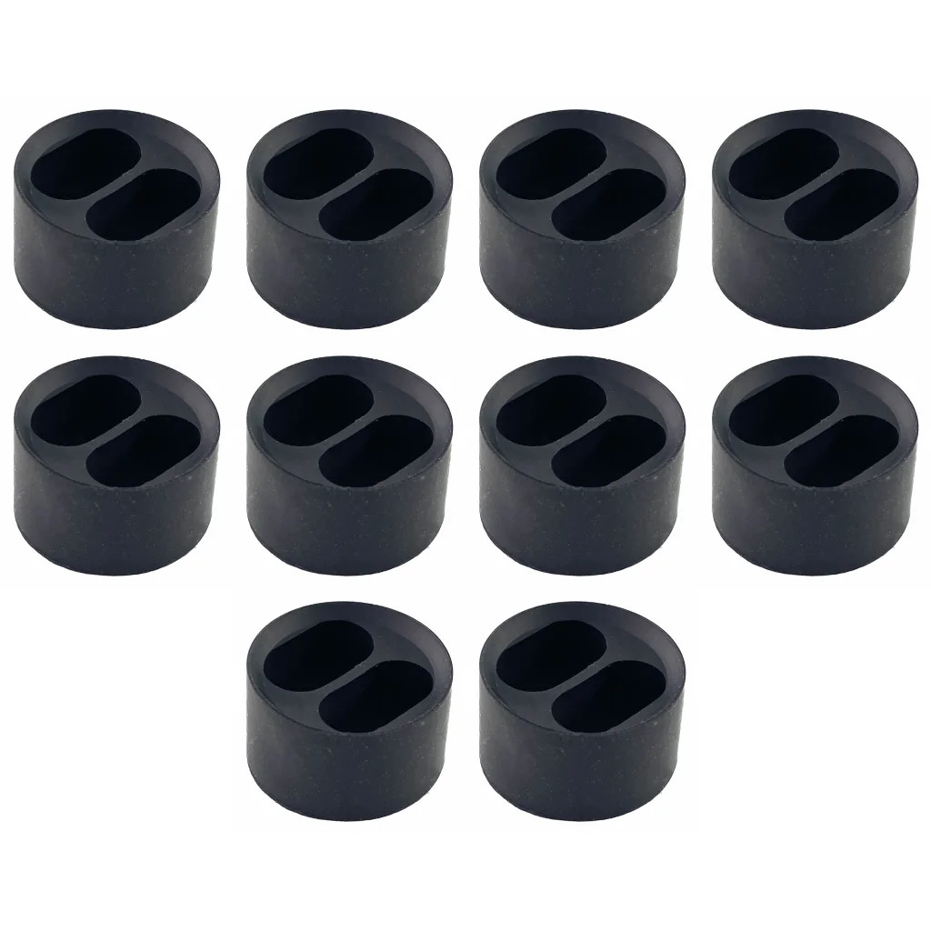 Pack Of 10 x Cable Gland Insert Black M25 For 2 Flat 2.5mm 2.5 - 4mm T+E Wiska