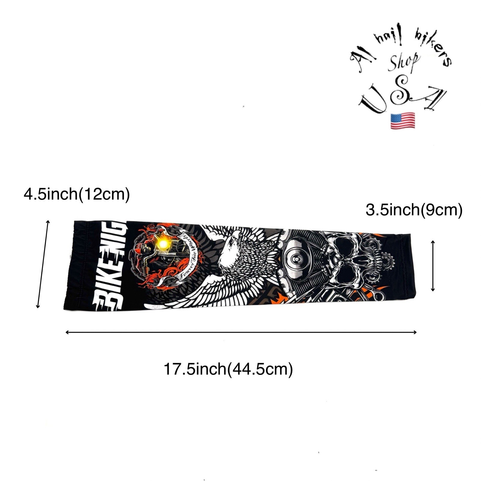 Riding Arm Sleeves Non Slip Rubber Strip Bike Night
